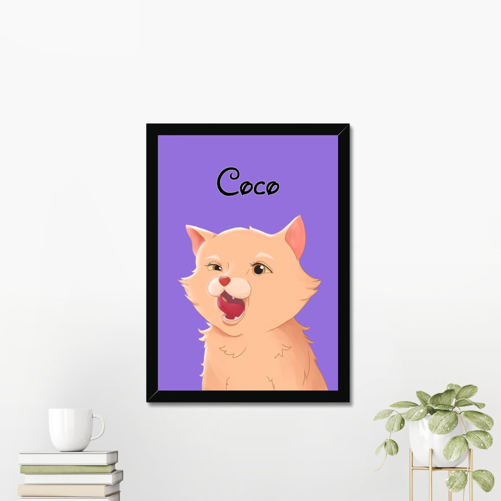 Pet Portraits | Cartoon: Custom One Pet Portrait | Paw & Glory