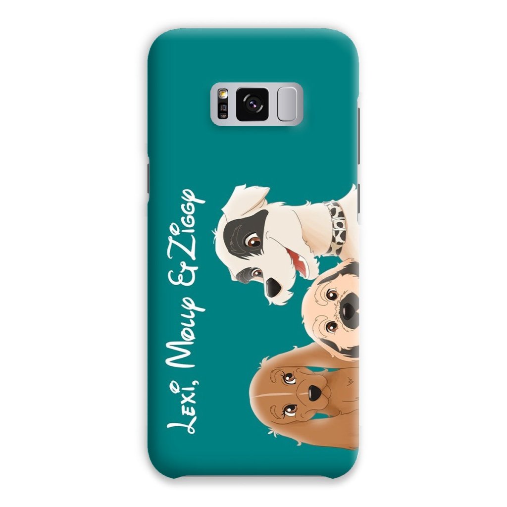 Pet Portraits | Cartoon: Custom Three Pet Phone Case | Paw & Glory
