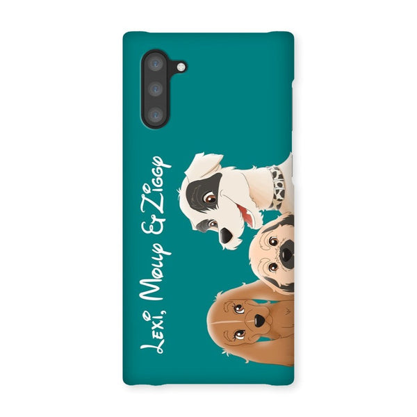 Cartoon: Custom Three Pet Phone Case - Paw & Glory - Dog Portraits - Pet Portraits