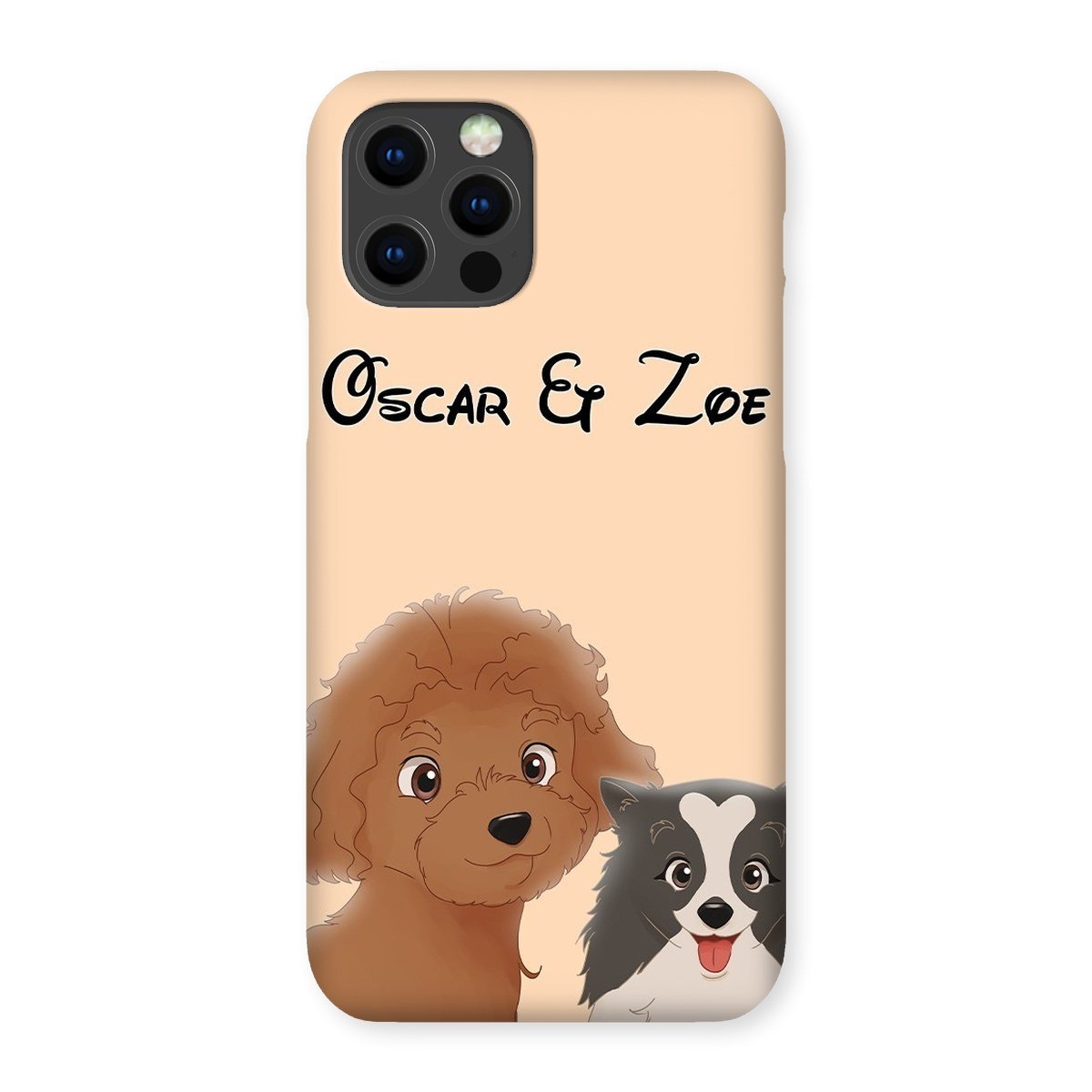 Pet Portraits | Cartoon: Custom Two Pet Phone Case | Paw & Glory