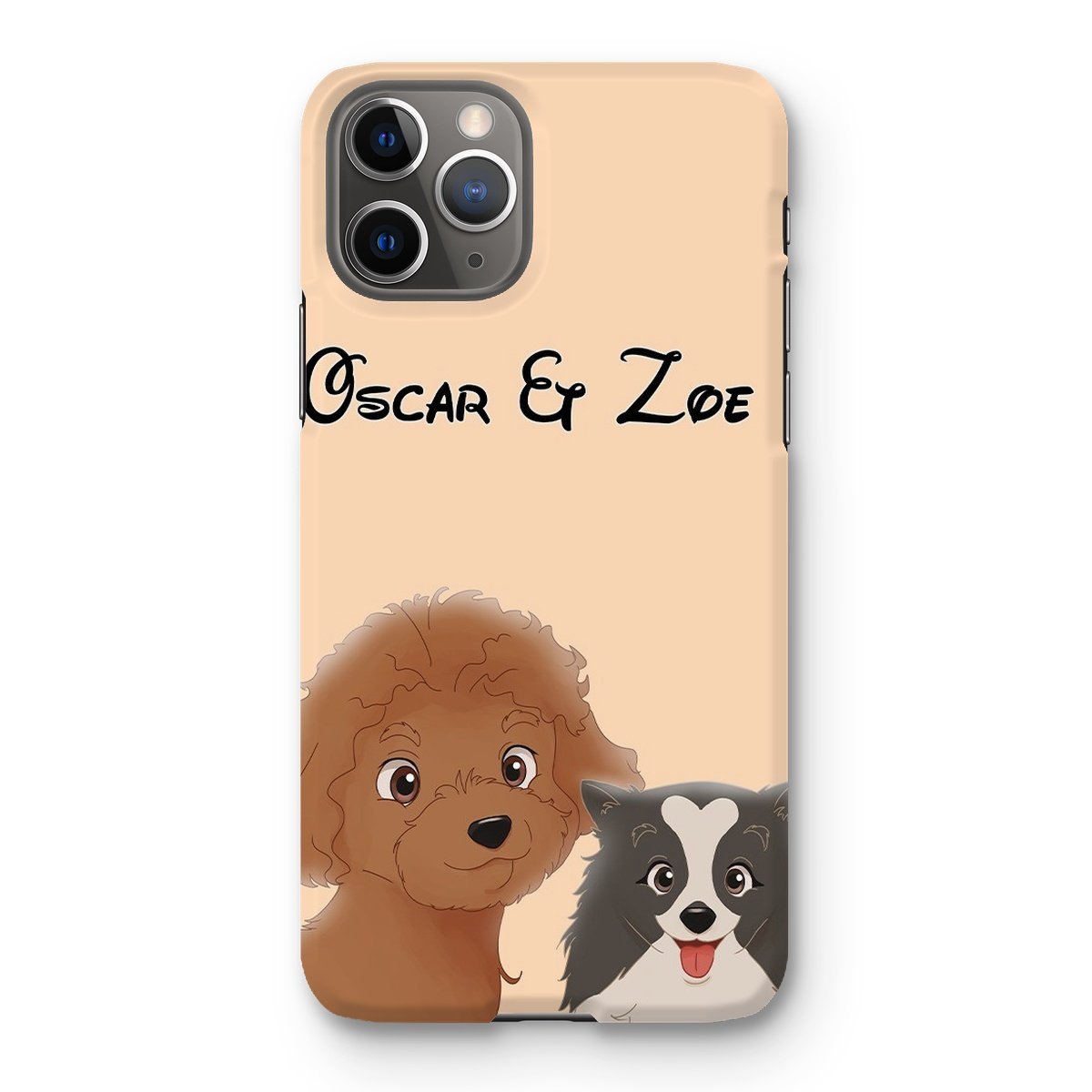 Pet Portraits | Cartoon: Custom Two Pet Phone Case | Paw & Glory