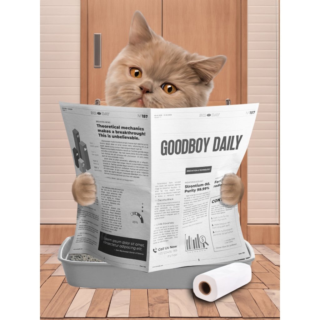 Pet Portraits | Cat Litter Tray: Custom Digital Download Pet Portrait | Paw & Glory