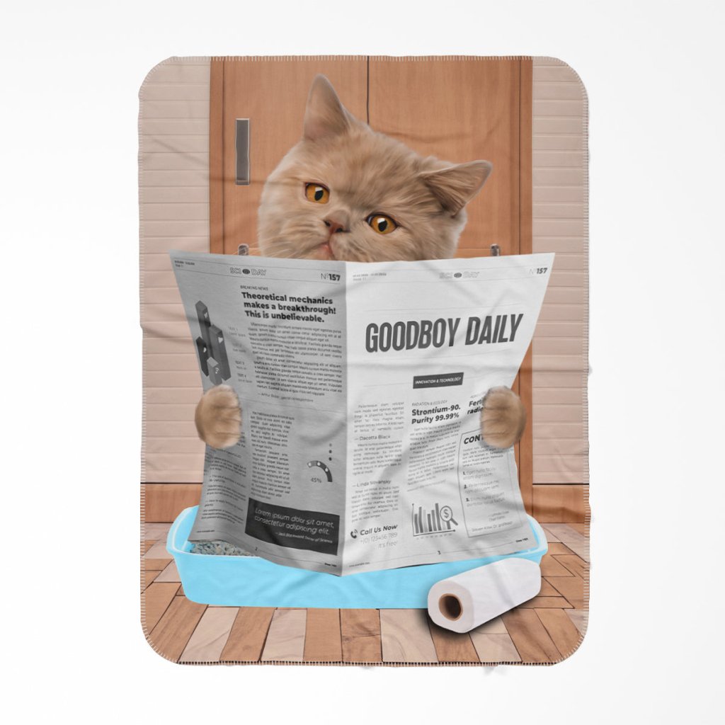 Pet Portraits | Cat Litter Tray: Custom Pet Blanket | Paw & Glory