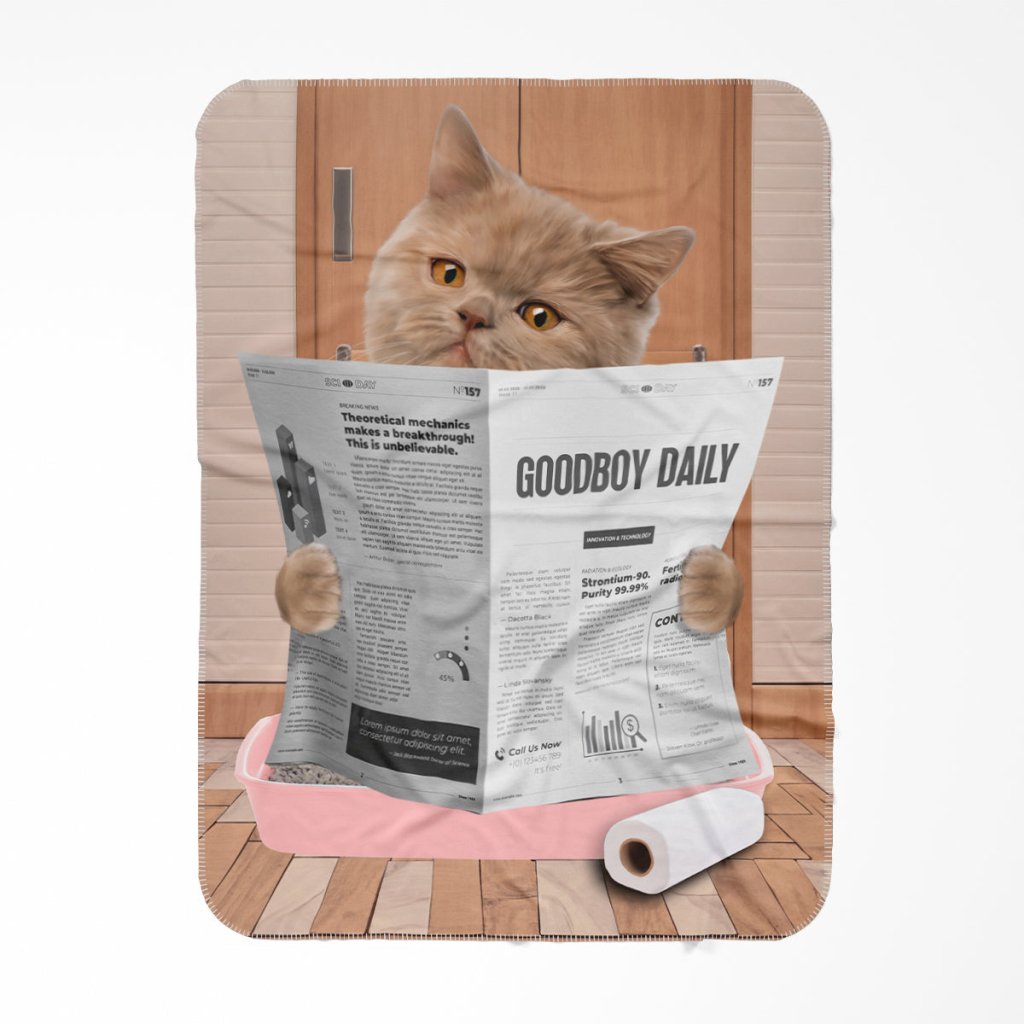 Pet Portraits | Cat Litter Tray: Custom Pet Blanket | Paw & Glory