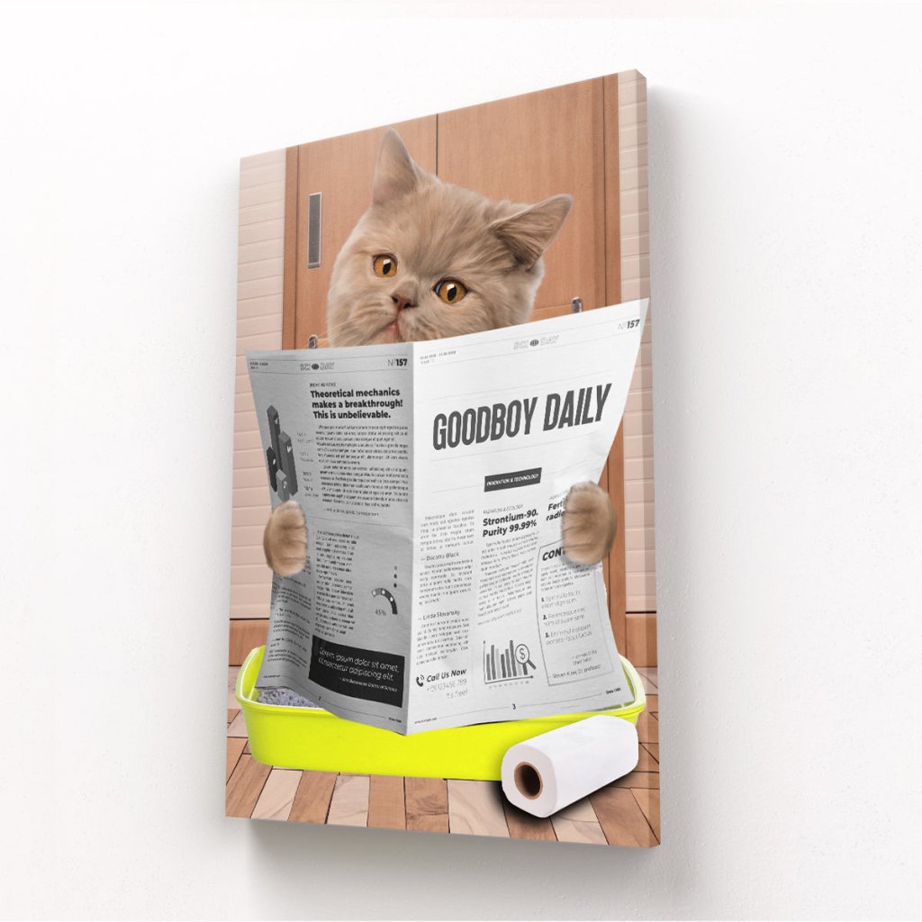 Pet Portraits | Cat Litter Tray: Custom Pet Canvas | Paw & Glory