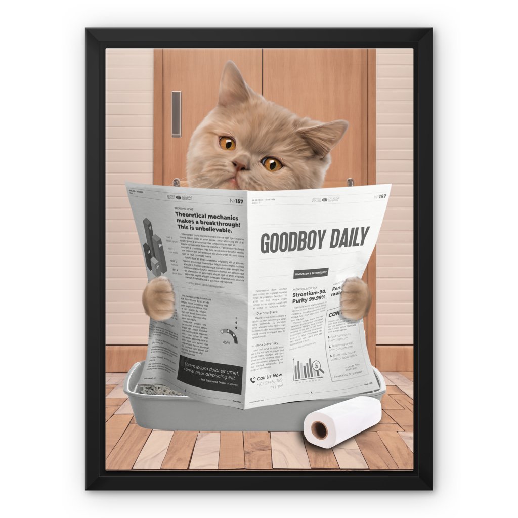 Pet Portraits | Cat Litter Tray: Custom Pet Canvas | Paw & Glory