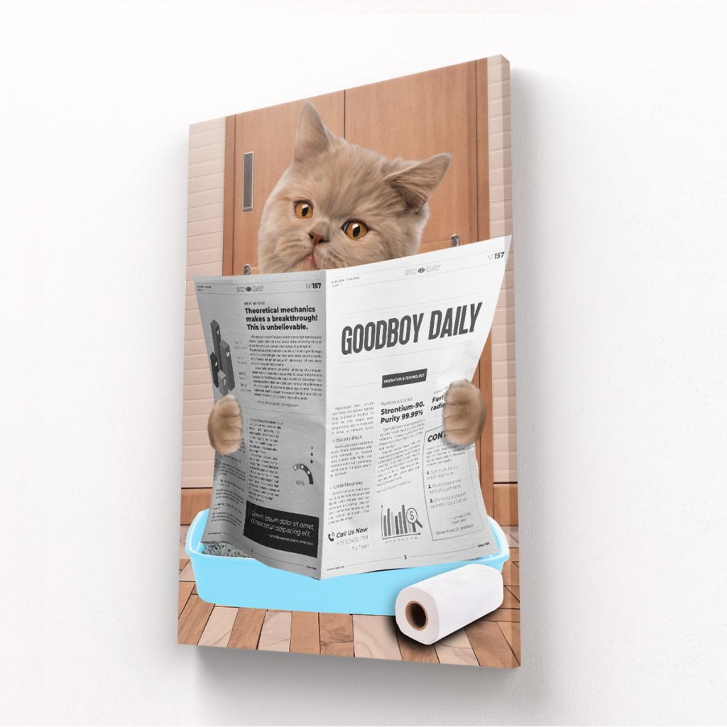 Pet Portraits | Cat Litter Tray: Custom Pet Canvas | Paw & Glory
