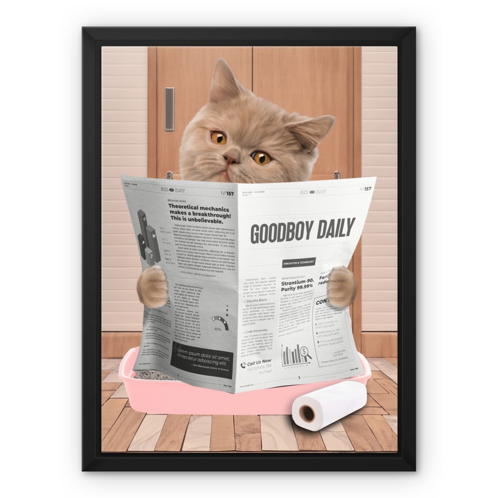 Pet Portraits | Cat Litter Tray: Custom Pet Canvas | Paw & Glory