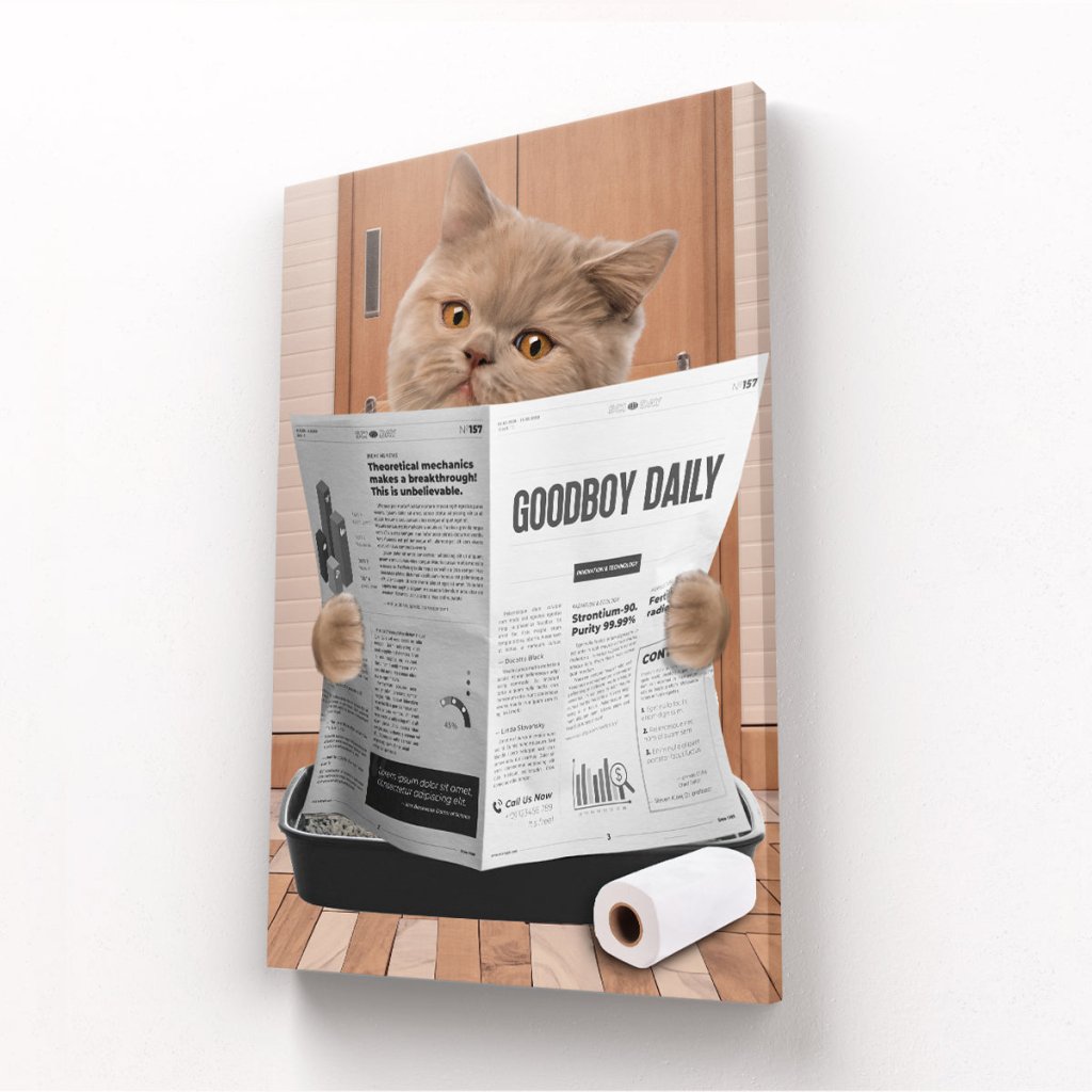 Pet Portraits | Cat Litter Tray: Custom Pet Canvas | Paw & Glory