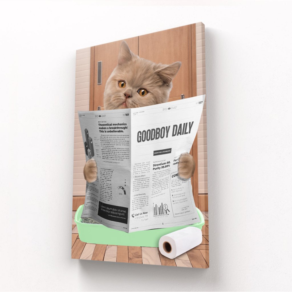 Pet Portraits | Cat Litter Tray: Custom Pet Canvas | Paw & Glory