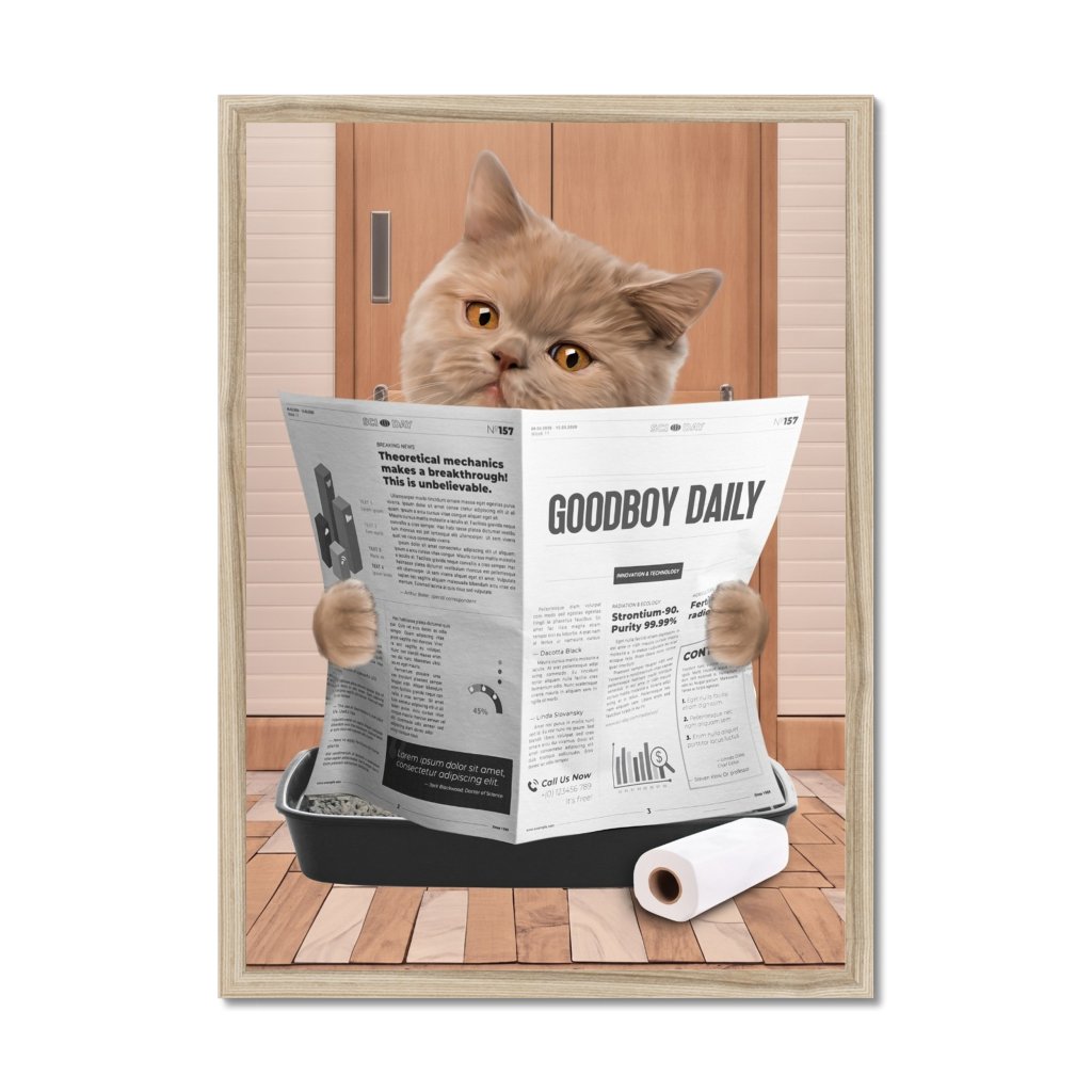 Cat Litter Tray: Custom Pet Portrait - Paw & Glory - Dog Portraits - Pet Portraits