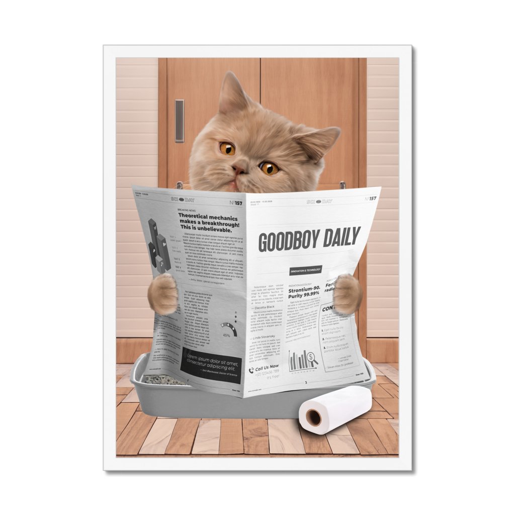 Pet Portraits | Cat Litter Tray: Custom Pet Portrait | Paw & Glory