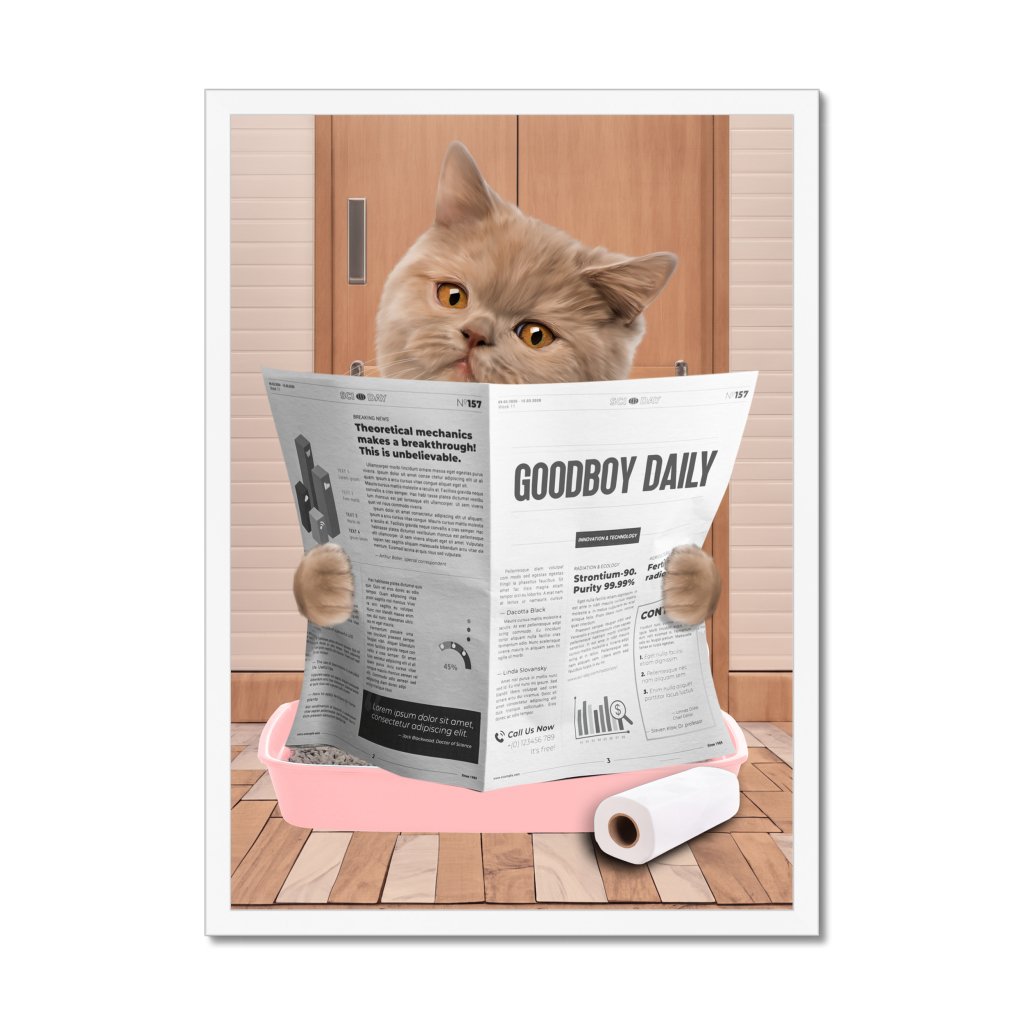 Pet Portraits | Cat Litter Tray: Custom Pet Portrait | Paw & Glory