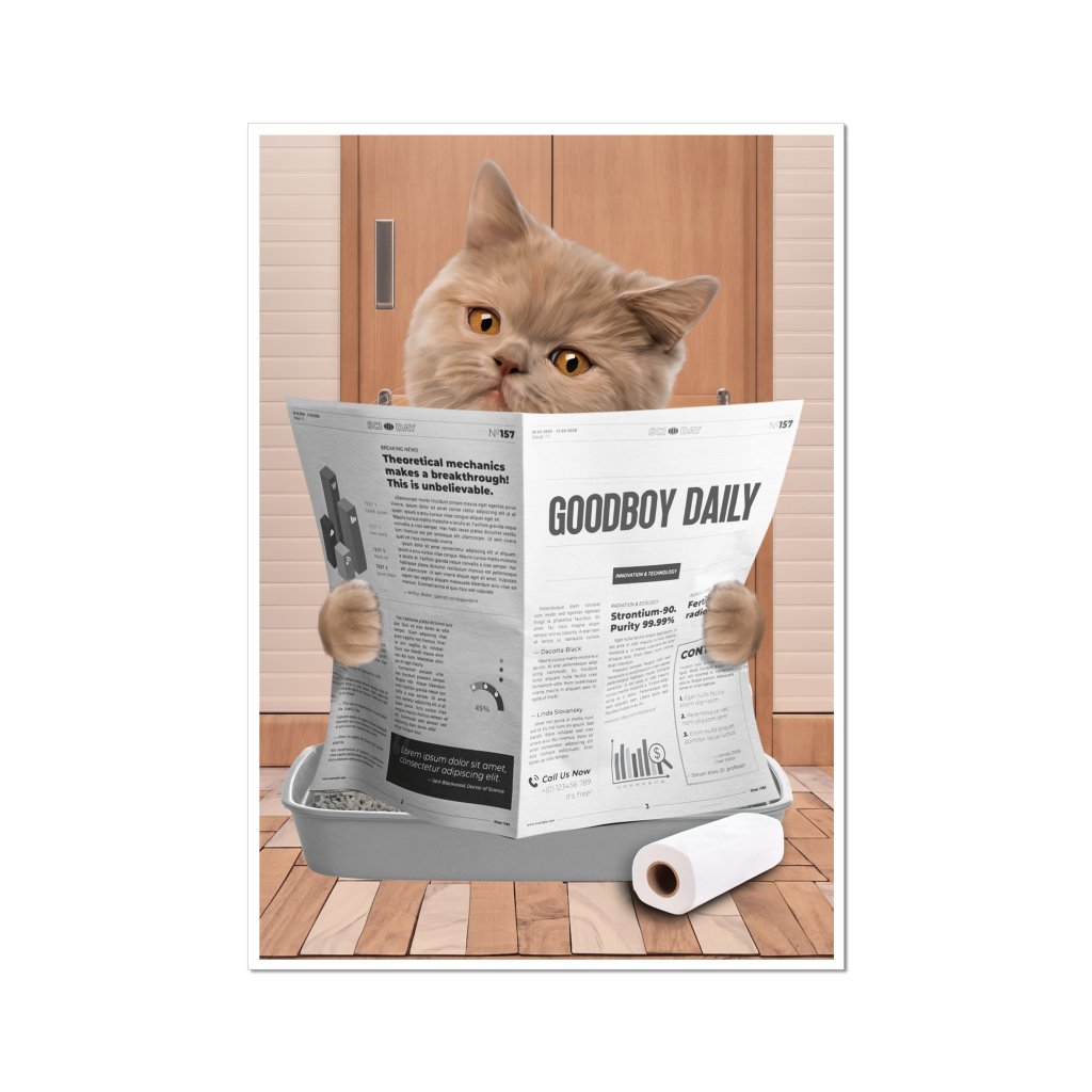 Pet Portraits | Cat Litter Tray: Custom Pet Portrait | Paw & Glory