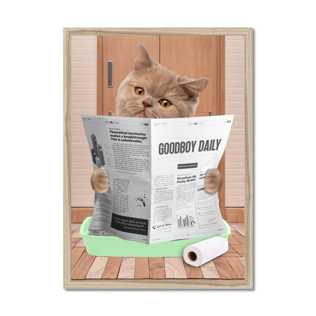 Pet Portraits | Cat Litter Tray: Custom Pet Portrait | Paw & Glory