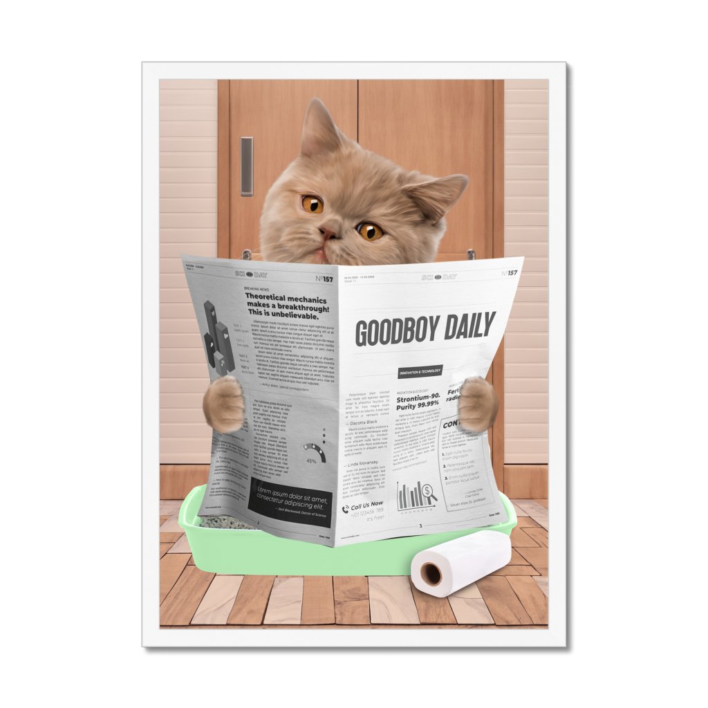 Pet Portraits | Cat Litter Tray: Custom Pet Portrait | Paw & Glory