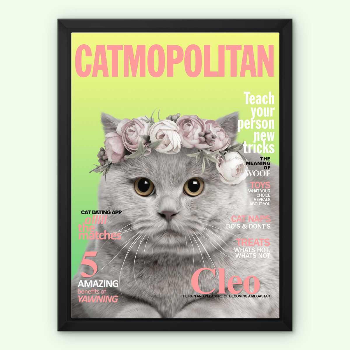 Pet Portraits | Catmopolitan: Custom Pet Canvas | Paw & Glory