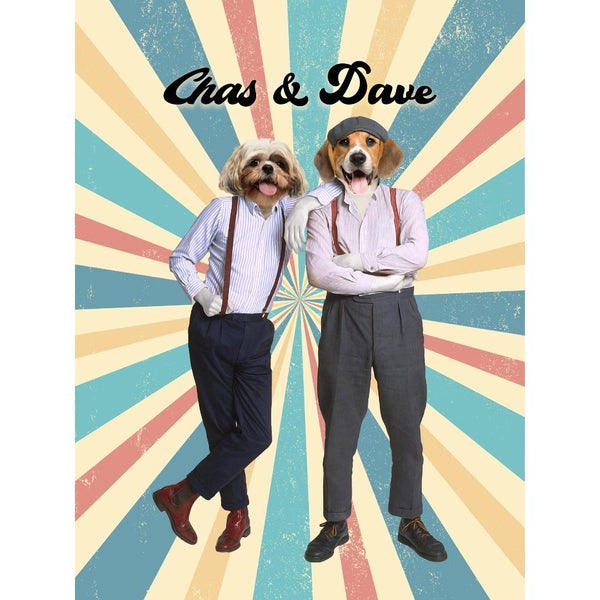 Cockney Music Duo Custom Digital Download Pet Portrait | Pet Portrait From Photo | Paw & Glory