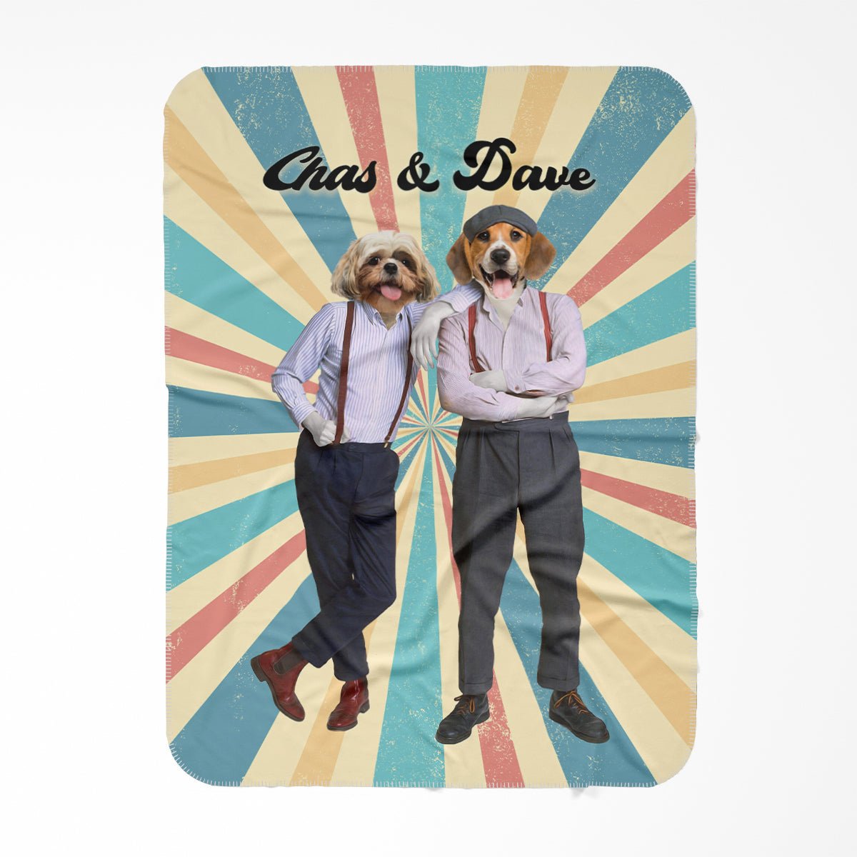 Pet Portraits | Chas & Dave: Custom Pet Blanket | Paw & Glory