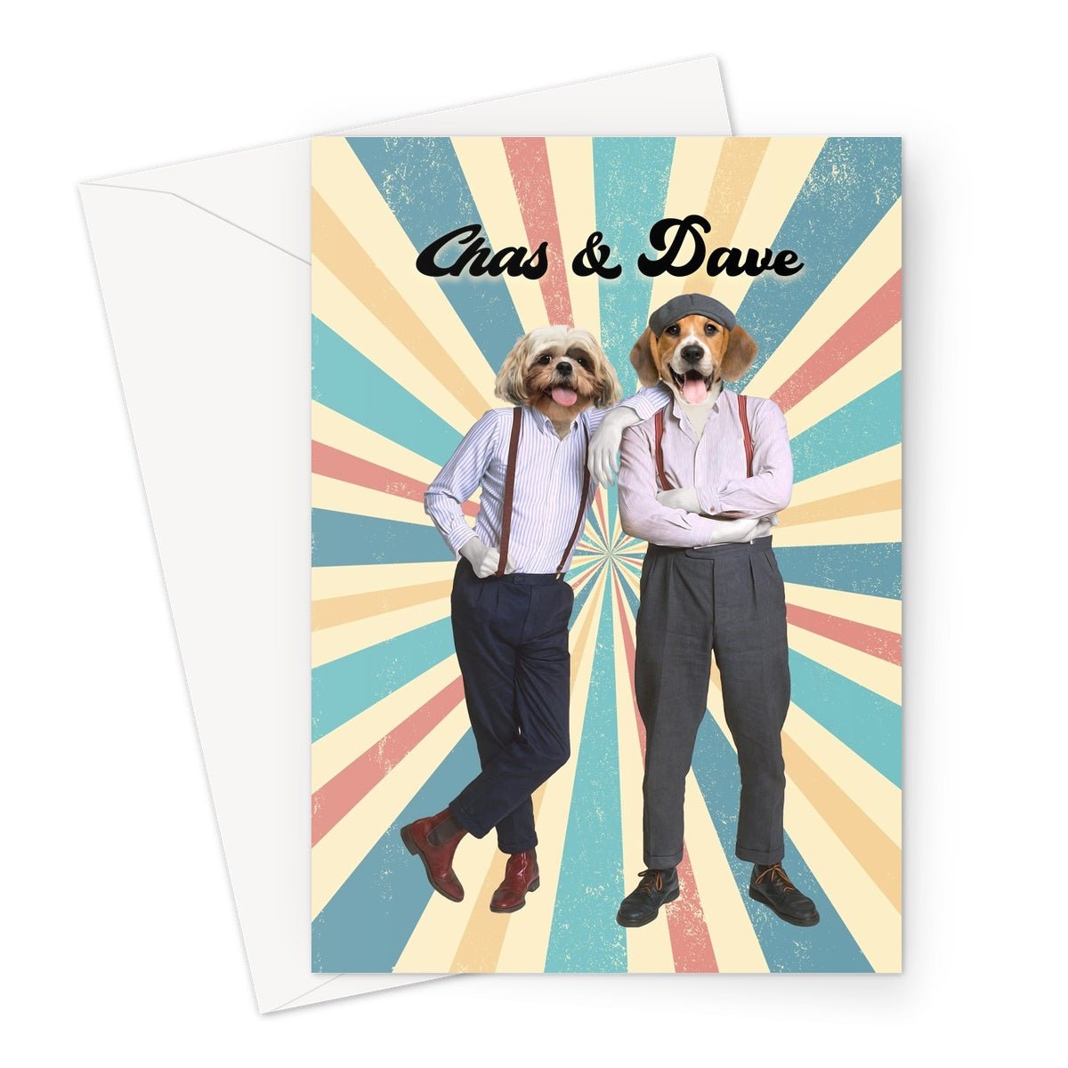 Pet Portraits | Chas & Dave: Custom Pet Greeting Card | Paw & Glory