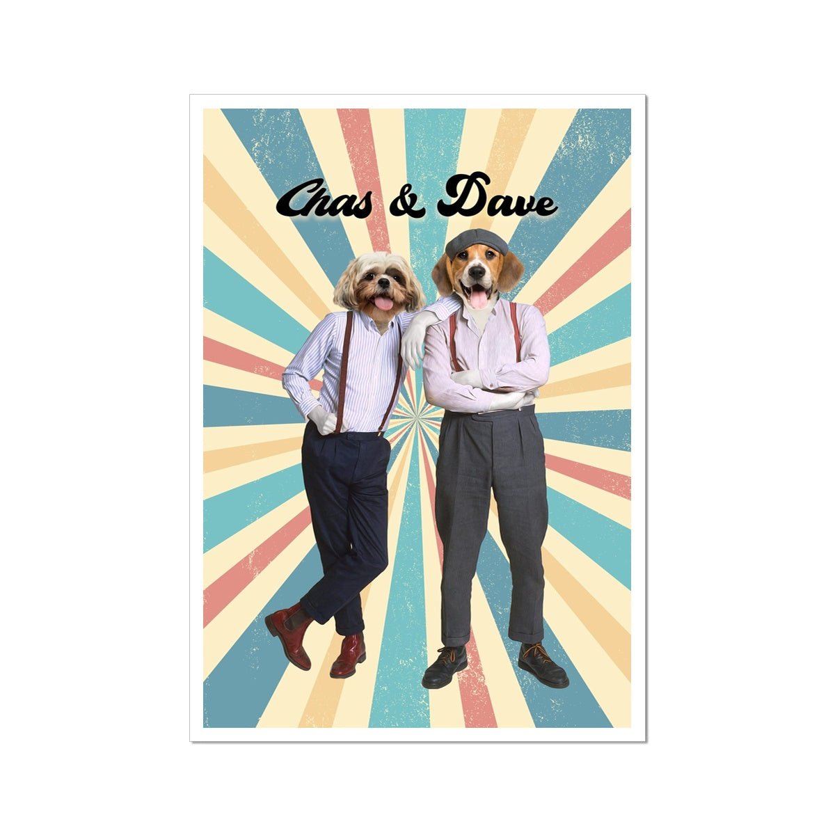 Pet Portraits | Chas & Dave: Custom Pet Poster | Paw & Glory