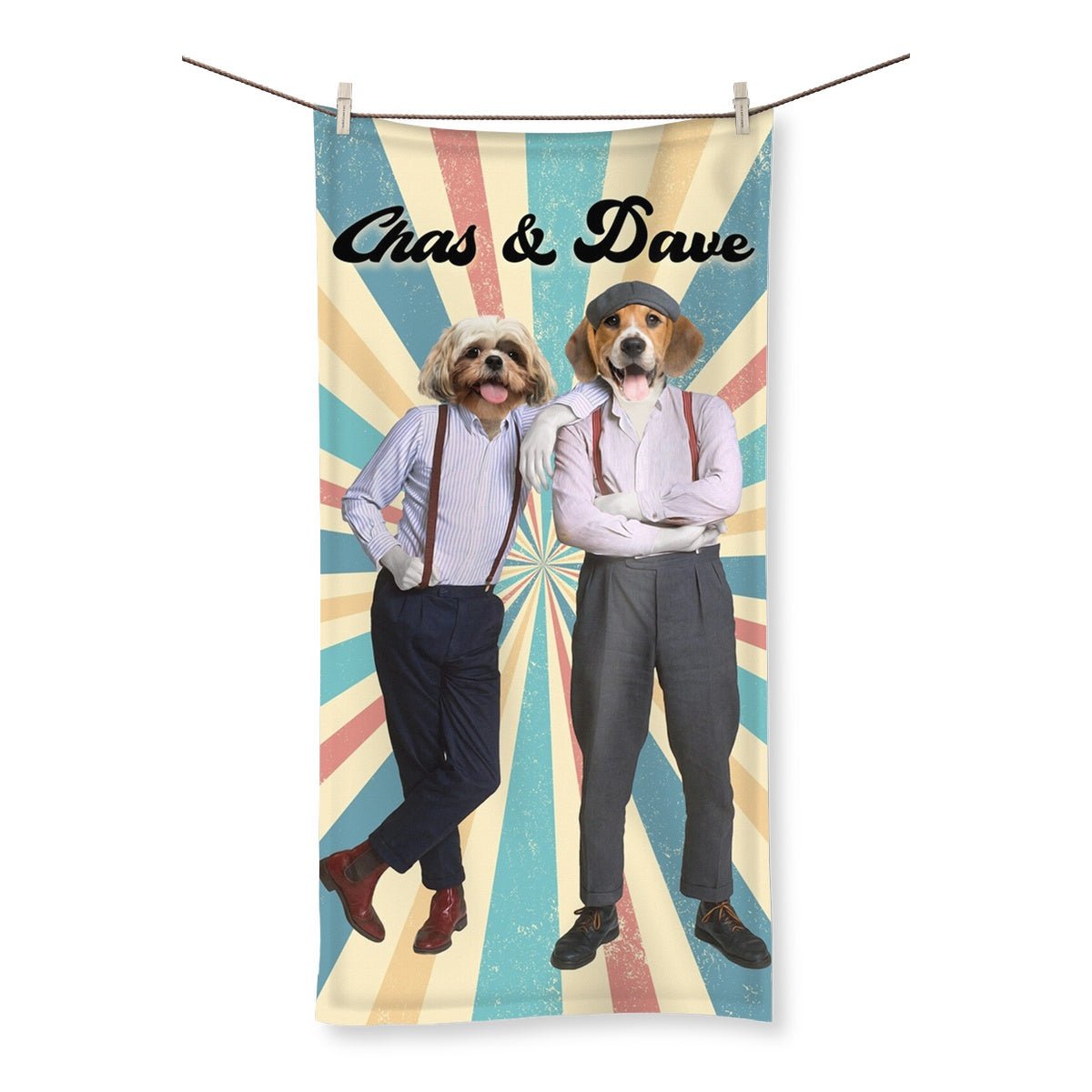 Pet Portraits | Chas & Dave: Custom Pet Towel | Paw & Glory