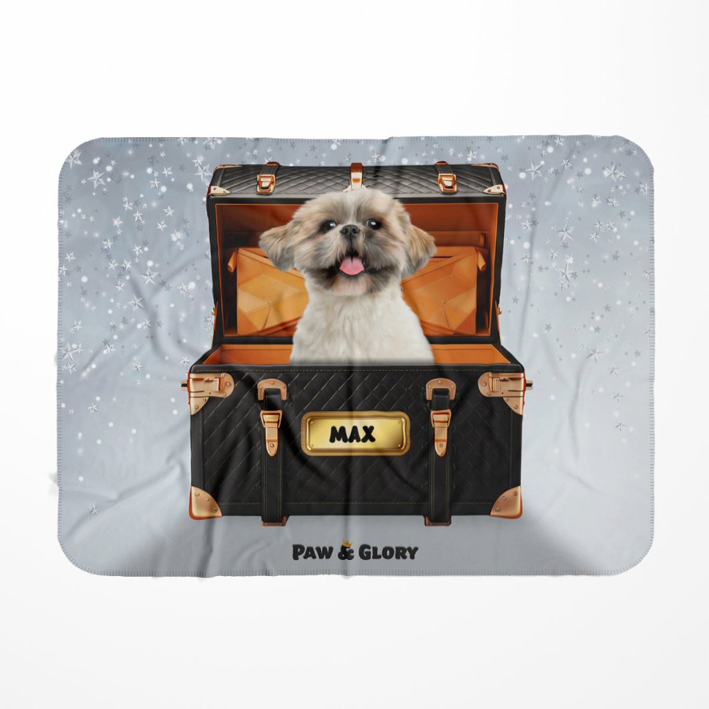 Pet Portraits | Chew-nel Luxury Trunk: Custom Pet Blanket | Paw & Glory
