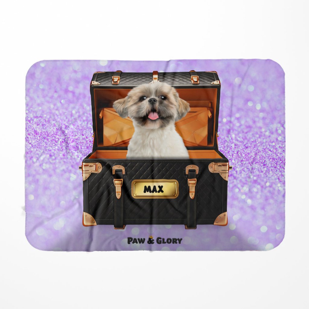 Pet Portraits | Chew-nel Luxury Trunk: Custom Pet Blanket | Paw & Glory