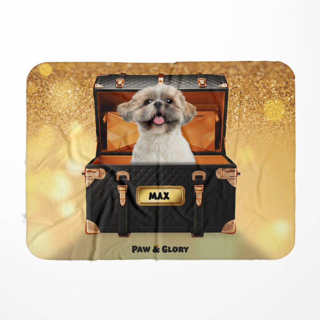 Pet Portraits | Chew-nel Luxury Trunk: Custom Pet Blanket | Paw & Glory