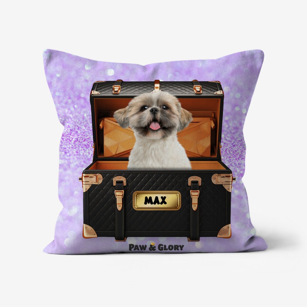 Pet Portraits | Chew-nel Luxury Trunk: Custom Pet Pillow | Paw & Glory