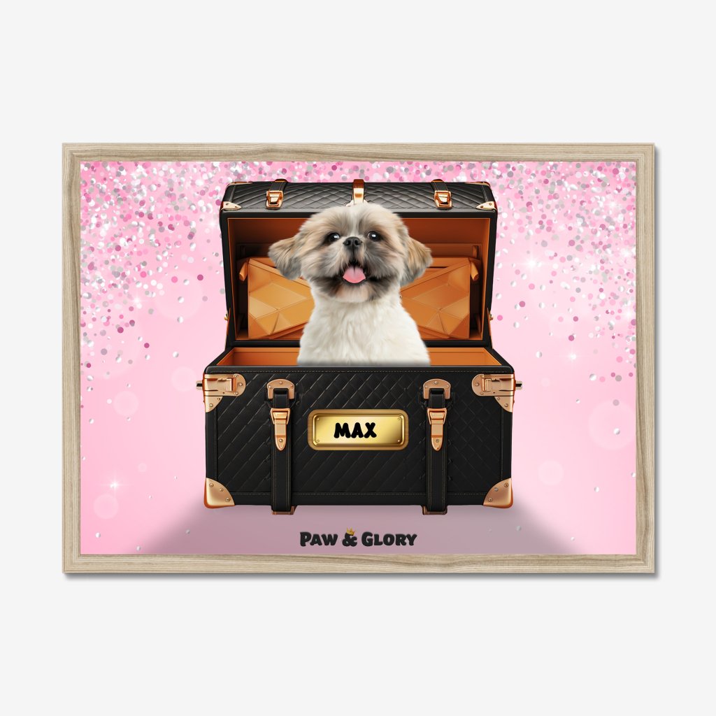 Chew - nel Luxury Trunk: Custom Pet Portrait - Paw & Glory - Dog Portraits - Pet Portraits
