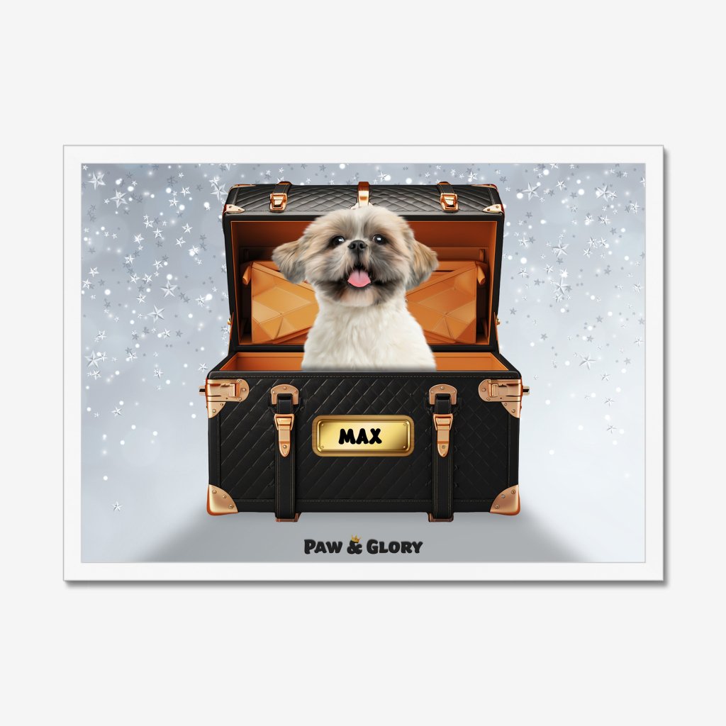 Pet Portraits | Chew-nel Luxury Trunk: Custom Pet Portrait | Paw & Glory