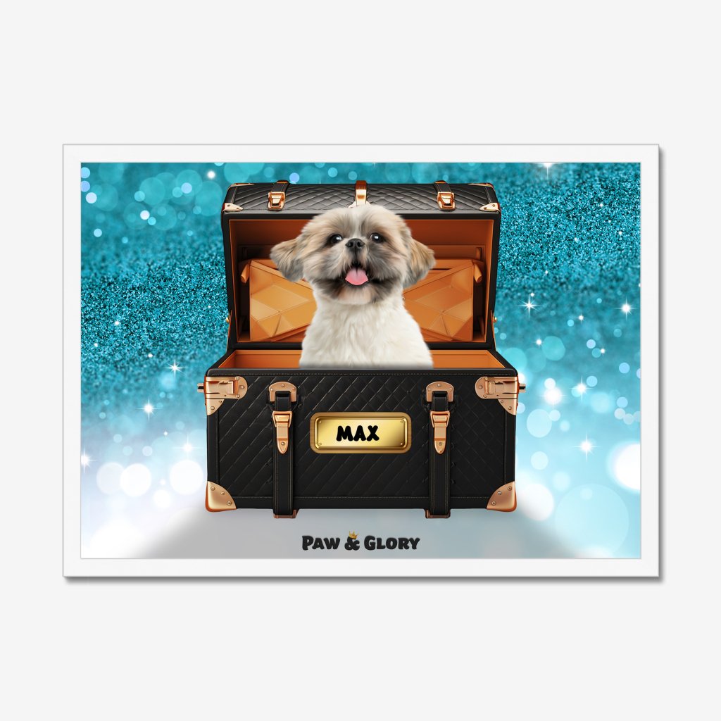 Pet Portraits | Chew-nel Luxury Trunk: Custom Pet Portrait | Paw & Glory