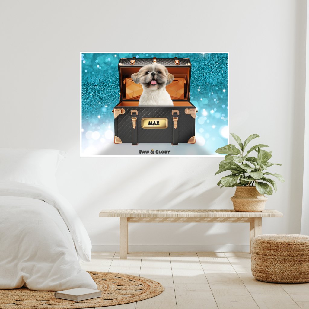 Pet Portraits | Chew-nel Luxury Trunk: Custom Pet Portrait | Paw & Glory