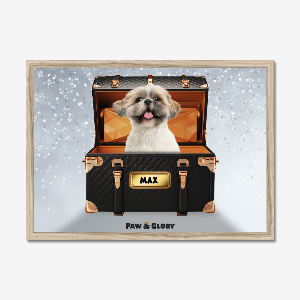 Pet Portraits | Chew-nel Luxury Trunk: Custom Pet Portrait | Paw & Glory