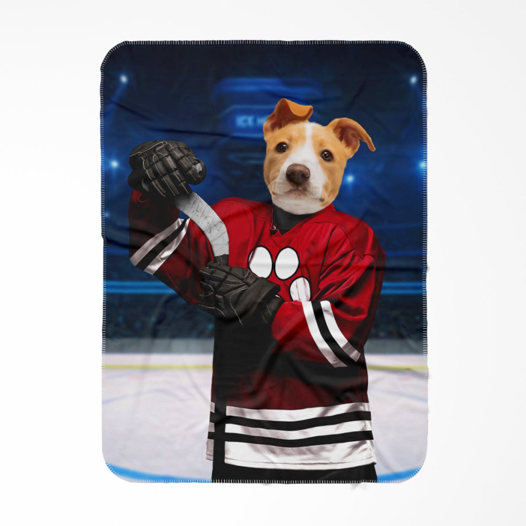 Pet Portraits | Chicago Pawhawks: Custom Pet Blanket | Paw & Glory
