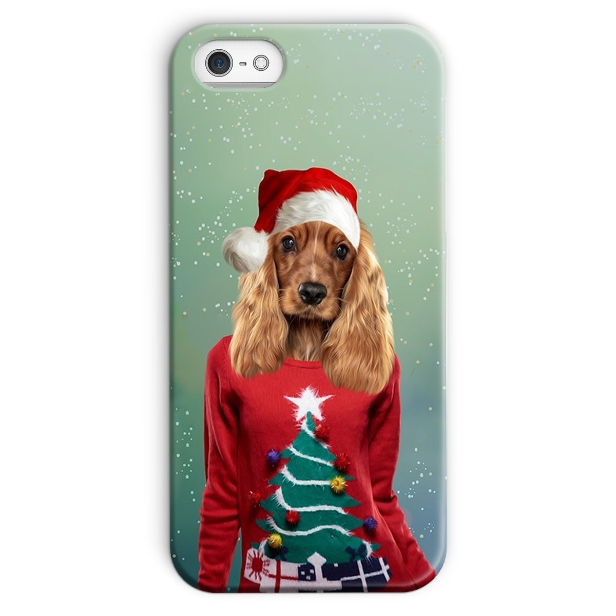 Christmas Jumper Chick: Custom Pet Phone Case - Paw & Glory - Dog Portraits - Pet Portraits