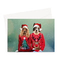 Christmas Jumper Duo: Custom Pet Greeting Card