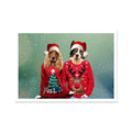 Christmas Jumper Duo: Custom Pet Poster