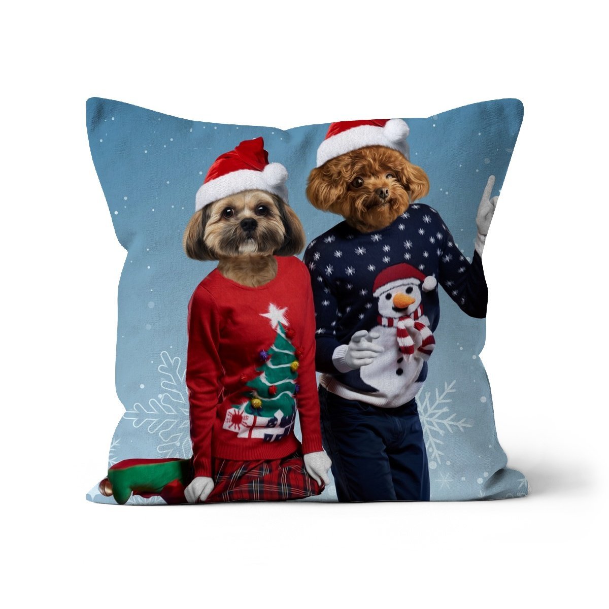 Pet Portraits | Christmas Lovers: Custom Pet Pillow | Paw & Glory