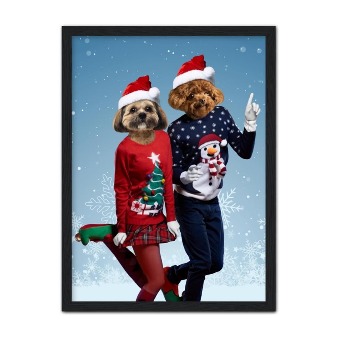 Pet Portraits | Christmas Lovers: Custom Pet Portrait | Paw & Glory