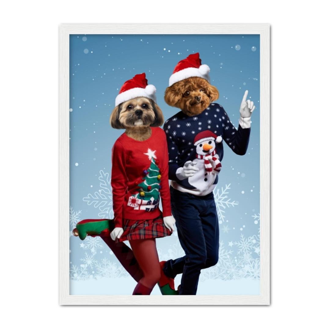 Pet Portraits | Christmas Lovers: Custom Pet Portrait | Paw & Glory