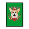 Christmas Wreath: Custom Minimalist Pet Portrait