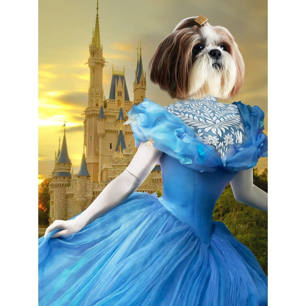 Fairytale Princess Custom Digital Download Pet Portrait | Pet Portrait From Photo | Paw & Glory