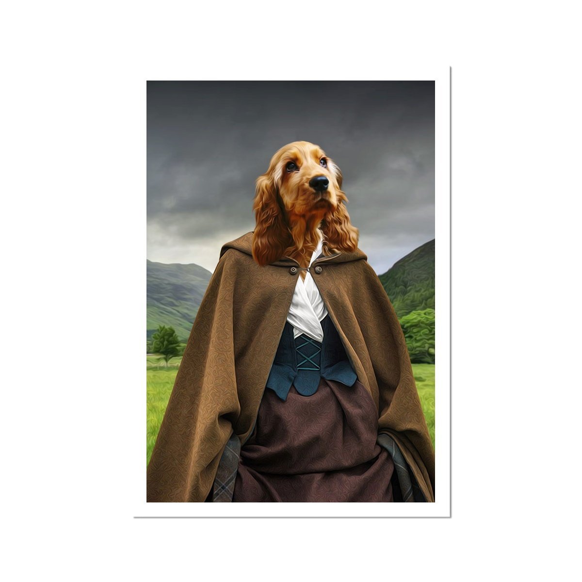 Pet Portraits | Claire (Outlander Inspired): Custom Pet Poster | Paw & Glory
