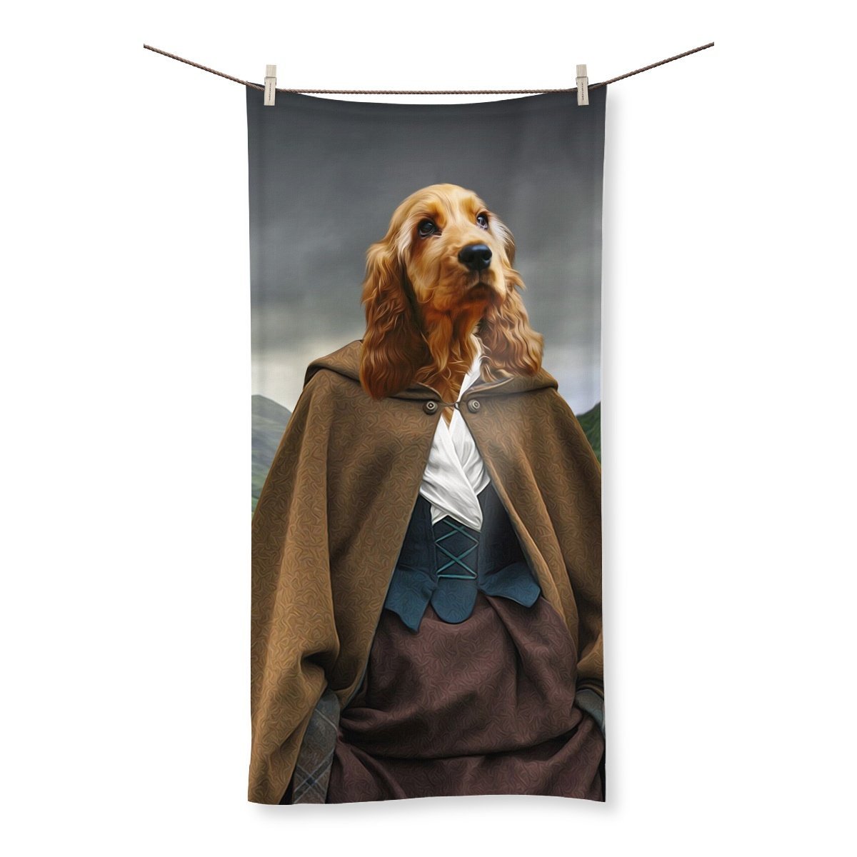 Pet Portraits | Claire (Outlander Inspired): Custom Pet Towel | Paw & Glory