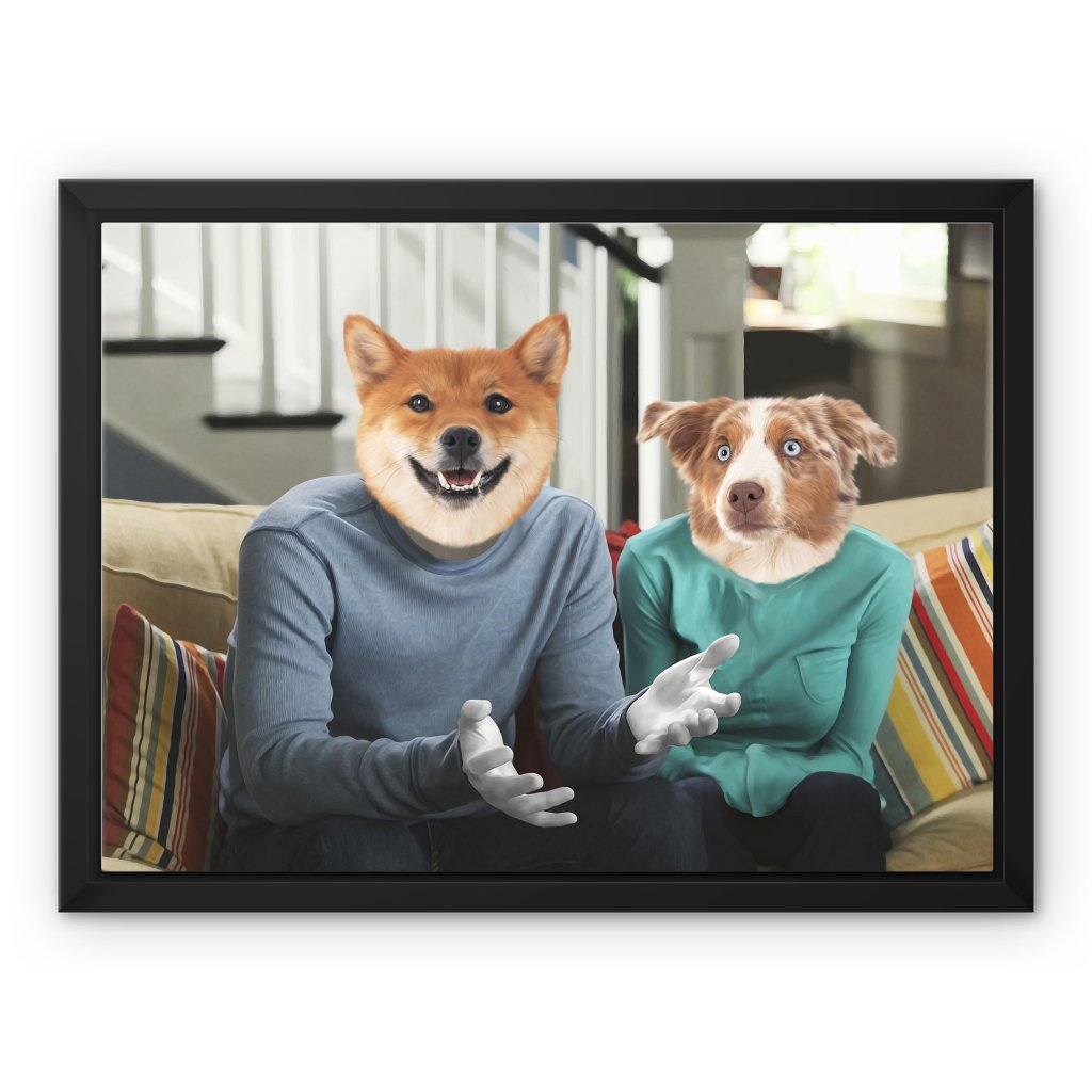 Pet Portraits | Claire & Phil (Modern Family Inspired): Custom Pet Canvas | Paw & Glory