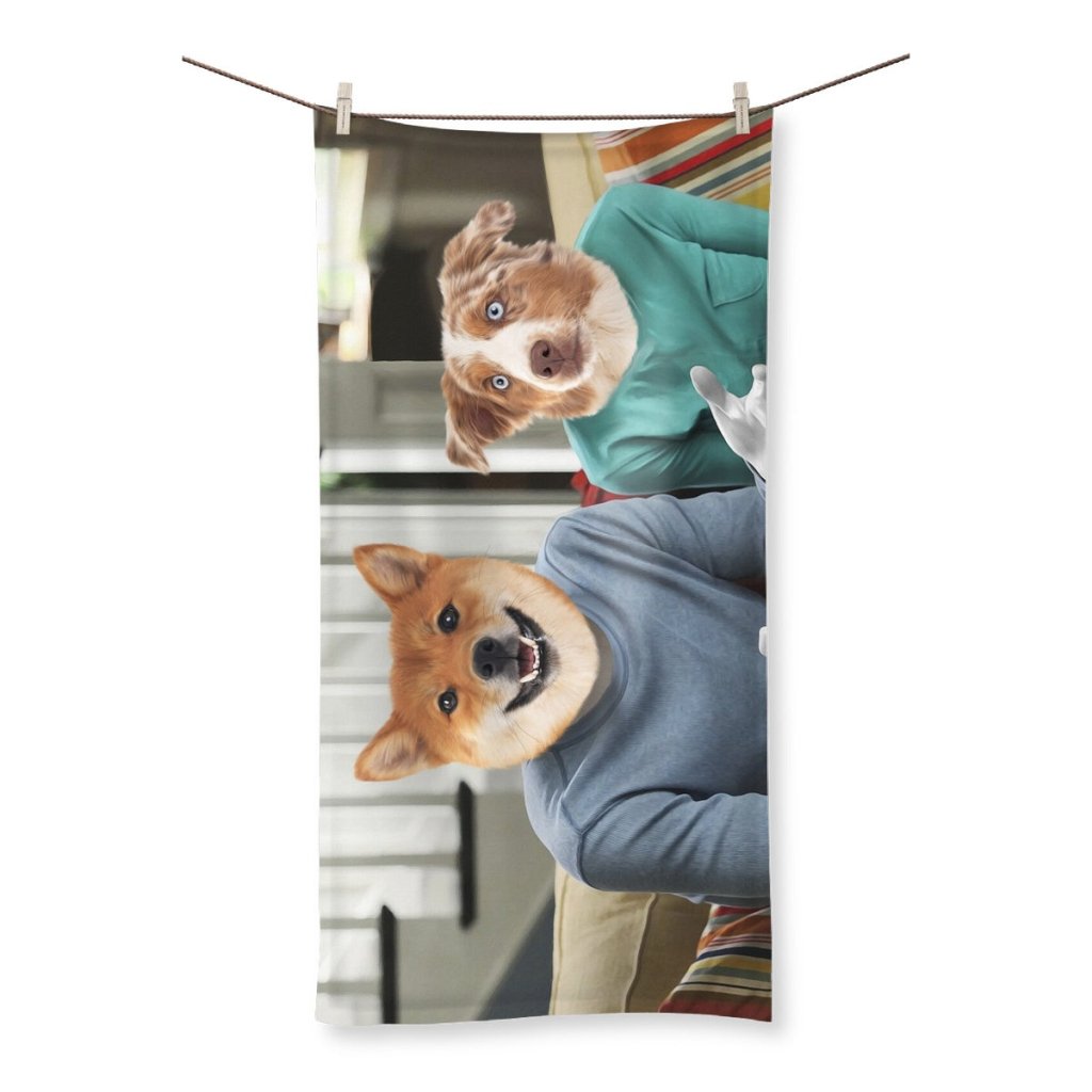 Pet Portraits | Claire & Phil (Modern Family Inspired): Custom Pet Towel | Paw & Glory