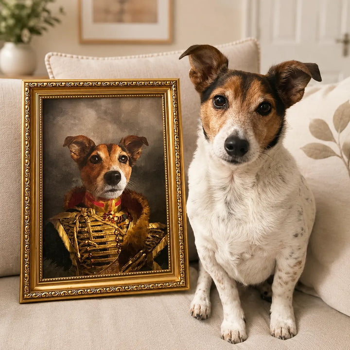 The Colonel Custom Pet Portrait | custom pet portraits | Paw & Glory