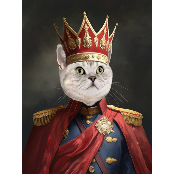 Commodore: Custom Digital Download Pet Portrait | royal pet portrait | Paw & Glory